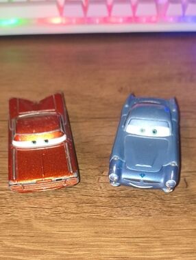 Disney Pixar Cars Diecast Bundle: Finn McMissile & Orange Flame Ramone
